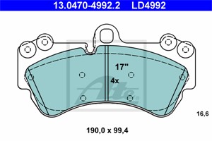 Bremseklosser sett, Framaksel, PORSCHE CAYENNE, VW TOUAREG, 7L0 698 151 D, 7L0 698 151 F, 7L0 698 151 H, 7L0 698 151 Q, 7L6 698 151 C, 7