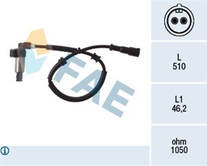 Sensor, hjulturtall, Høyre bakaksel, RENAULT MEGANE I, MEGANE Cabriolet I, MEGANE Classic I, MEGANE Coach I, MEGANE Grandtour I, 77 00 8