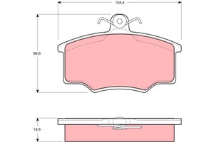Bremseklosser sett, Framaksel, VOLVO 340-360, 340-360 Sedan, 3202830, 3277768, 32777682, 3287422, 32874224, 3342265, 33422650, 3344996,