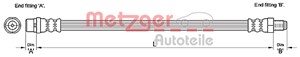 Bremseslange, Bak, Høyre, Venstre, AUDI A6 Allroad C6, A6 C6, A6 C6 Avant, 4F0 611 775, 4F0 611 775D