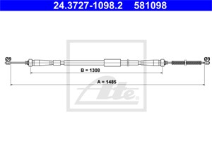 Kabel, parkeringsbremse, Bakre venstre, RENAULT CLIO IV, CLIO Grandtour IV, CLIO Skåp/halvkombi IV, 36 53 112 82R