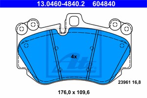 Bremseklosser sett, Framaksel, PORSCHE CAYENNE, 955 351 939 50, 955 351 939 51