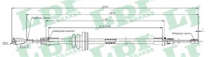 Kabel, parkeringsbremse, Foran, Senter, NISSAN,OPEL,RENAULT,VAUXHALL, 4408735, 91165521