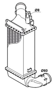 Ladeluftkjøler, CITROËN C5 I, C5 II, C5 Break I, C5 Break II, C5 Skåp / kombi, PEUGEOT 406, 406 Break, 607, 0384F3, 9637809480, E256077