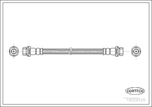 Bremseslange, Bakaksel, FORD MONDEO I, MONDEO Sedan I, 6758585, 93BB2282AA