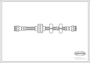 Bremseslange, Framaksel, ALFA ROMEO 147, 156, GT, 60674858