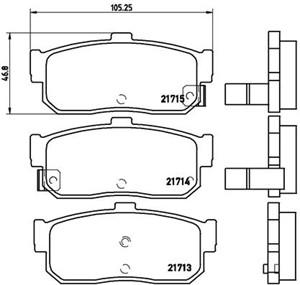 Bremseklosser sett, Bakaksel, INFINITI,NISSAN, 440600N690, 4406031U90, 4406031U91, 4406031UX2, 440604U090, 4406054C90, 4406054C91, 44060