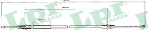 Kabel, parkeringsbremse, Bak, Høyre, Venstre, NISSAN,OPEL,RENAULT,VAUXHALL, 8200021940