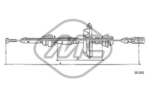 Gasskabel, AUDI 50, VW DERBY, POLO, POLO Classic, POLO II, POLO Coupé, POLO Skåp/halvkombi, 861 721 555F, 861721555F