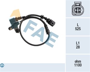 Sensor, hjulturtall, Framaksel, Framaksel venstre, FORD GALAXY I, SEAT ALHAMBRA, VW SHARAN, 1112765, 11127765, 7M3 927 807 H, YM21-2B372