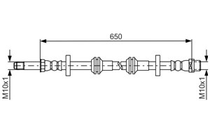 Bremseslange, framaksel, Høyre eller venstre, AUDI A6 Allroad C7, A6 C7, A6 C7 Avant, A7 Sportback, 4G0 611 707 G, 4G0 611 707 J