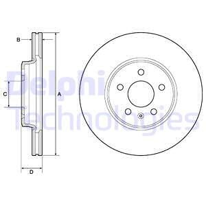 Bremseskive, AUDI A4 B9, A4 B9 Avant, A5, A5 Cabriolet, A5 Sportback, 8K0615301T, 8W0 615 301G, 8W0615301T