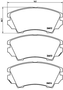 Bremseklosser sett, Framaksel, BENTLEY,CHEVROLET,OPEL,SAAB,VAUXHALL, 13237751, 1605186, 1605232, 1605265, 1605434, 22959104, 9006945, 92