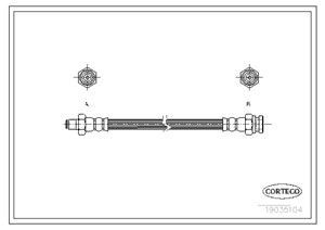 Bremseslange, Foran, MITSUBISHI L 300 / DELICA Buss II, L200, L200 / TRITON, PAJERO I, PAJERO II, PAJERO Canvas Top I, PAJERO SPORT I, M
