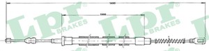 Kabel, parkeringsbremse, Høyre, Venstre, VW TRANSPORTER Buss III, TRANSPORTER Flak/chassi III, TRANSPORTER Skåp III, 251609701, 25160970