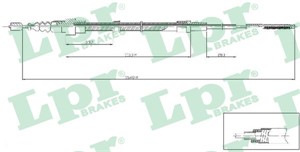 Kabel, parkeringsbremse, Høyre, Venstre, SEAT CORDOBA Vario, IBIZA II, VW POLO, POLO III, POLO CLASSIC III, POLO Variant, 6N0609721H, 6N