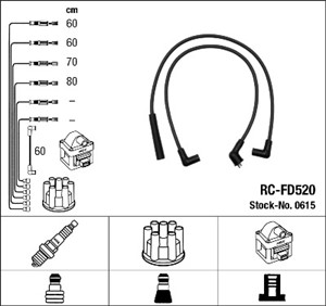 Tennledningssett, FORD SCORPIO I, SCORPIO II, SCORPIO Turnier II, 1063611, A970X-12280-GA