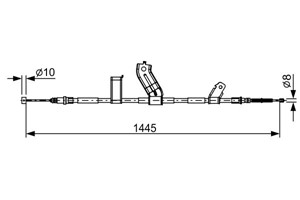 Kabel, parkeringsbremse, Høyre, CHEVROLET SPARK, 95 032 308, 95 227 772, 95 421 244, 95 930 044, 95 966 825