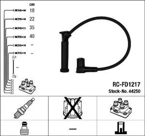 Tennledningssett, FORD FIESTA IV, FIESTA Skåp/stor limousine, 1071985, 1071986, 1071987, 1071988