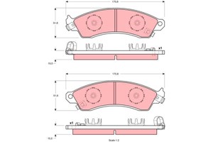 Bremseklosser sett, Framaksel, CHEVROLET,FORD USA,PONTIAC, 10104485, 12518935, 12528691, F4ZZ2001B, F5ZZ2001A