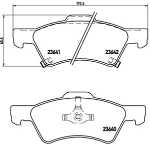 Bremseklosser sett, Framaksel, CHRYSLER RAM VAN Van, VOYAGER IV, VOYAGER VAN IV, DODGE CARAVAN, 05019803AA, 05019804AA, 05101857AA, 0513