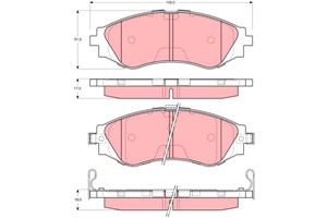 Bremseklosser sett, Framaksel, CHEVROLET ASTRA Halvkombi, ASTRA Sedan, VECTRA, ZAFIRA, DAEWOO LEGANZA, NUBIRA, NUBIRA Sedan, 96245178, 9