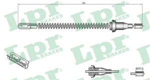 Kabel, parkeringsbremse, Bak, Høyre, Venstre, OPEL CORSA C, CORSA C Skåp/halvkombi, TIGRA TwinTop, VAUXHALL CORSA Mk II, TIGRA TwinTop,