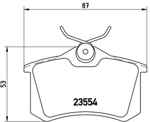 Bremseklosser sett, Bakaksel, VW GOLF Cabriolet III, GOLF Cabriolet IV, GOLF Variant III, 161698451D, 1623180780, 191615415A, 191615415D