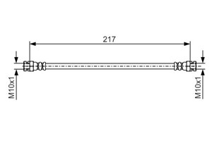 Bremseslange, Bakaksel, Innvendig, ABARTH,ALFA ROMEO,FIAT, 481619, 481620, 55701046