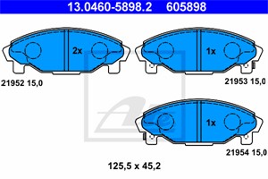 Bremseklosser sett, Framaksel, DAIHATSU CHARADE IV, CHARADE Sedan IV, GRAN MOVE, 04491-87724-000, 04491-87725-000, 04491-87727-000, 0449