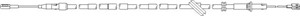 Kabel, driftsbremse, Høyre bak, MERCEDES-BENZ E-KLASS [W211], E-KLASS T-Model [S211], 211 420 03 85, 211 420 20 85, 211 420 24 85, 211 4