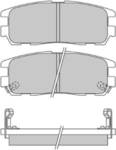 Bremseklosser sett, Bakaksel, ISUZU,OPEL,VAUXHALL, 1605851, 97039269