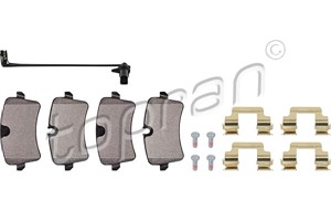 Bremseklosser sett, Bakaksel, AUDI A6 C7, A6 C7 Avant, A7 Sportback, A8 D4, PORSCHE MACAN, 4G0 698 451A, 4G0 698 451B, 4G0 698 451C, 4G0