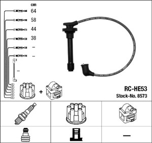 Tennledningssett, HONDA CIVIC Hatchback IV, CIVIC Sedan IV, CIVIC Shuttle II, CONCERTO, CONCERTO Sedan, 32722-P01-G00, 32722-PM1-B01, 32