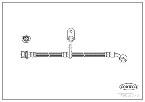 Bremseslange, Venstre bakaksel, Venstre, HONDA PRELUDE IV, 01468SS0010, 46431SS0003