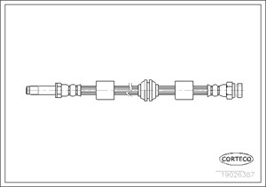 Bremseslange, Foran, Framaksel, FORD GALAXY I, SEAT ALHAMBRA, VW SHARAN, 7335771, 7M0611701D, 95VW2078AE