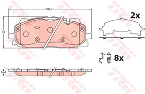 Bremseklosser sett, Framaksel, AUDI,VW, 4M0 698 151 AP, 4M0 698 151 H, 8W0 698 151 N