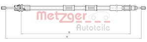 Kabel, parkeringsbremse, Foran, OPEL SINTRA, 10405685