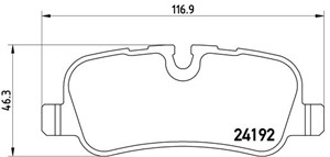 Bremseklosser sett, Bakaksel, LAND ROVER, LR016808, LR019627, LR021316, LR032903, LR055454, SFP500020, SFP500021, SFP500022, SFP500040,