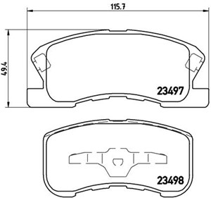 Bremseklosser sett, Framaksel, DAIHATSU SIRION, YRV, 0449197201, 0449197201000, 0449197205, 0449197205000, 0449197212000, 0449197401, 04