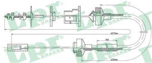 Kabel, clutchbetjening, PEUGEOT 205 II, 205 Cabriolet I, 2150C0