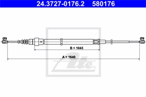 Kabel, parkeringsbremse, Bak, SEAT,SKODA,VW, 6Q0 609 721 G