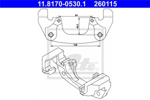 Holder, bremseklave, Framaksel, BMW X3 [E83], X5 [E53], 34 11 1 166 233, 34 11 6 768 437, SYH000090