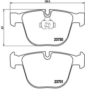 Bremseklosser sett, Bakaksel, BENTLEY,BMW,ROLLS-ROYCE, 34110301476, 34116763305, 34210403290, 34212228429, 34212284296, 34212284685, 342