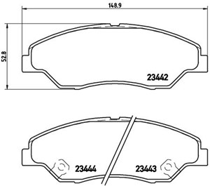 Bremseklosser sett, KIA RETONA Terrängbil täckt, SPORTAGE SUV, 080453323Z, 0K0453323Z