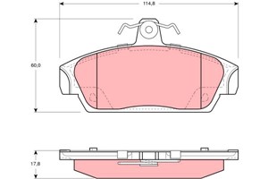Bremseklosser sett, Framaksel, MG MG TF, MGF, ROVER 100 / METRO Halvkombi, 100 Cabriolet, GBP 90320 AF, GBP90318, GBP90320, GBP90337, GB