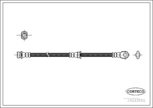 Bremseslange, Bak, Bakaksel, MITSUBISHI PAJERO III, PAJERO Canvas Top III, 4650A701, MR407251