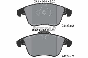 Bremseklosser sett, Framaksel, FORD,LAND ROVER,VOLVO, 1379971, 1432363, 1436498, 1437761, 1458247, 1461658, 1566232, 1747043, 1916756, 3