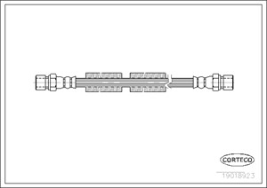 Bremseslange, Framaksel, VW LT 28-35 Buss I, LT 28-35 Flak/chassi I, LT 28-35 Skåp I, LT 40-55 Skåp I, 281611775, 281611775B