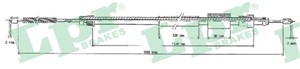 Kabel, parkeringsbremse, Bak, Høyre, CITROËN ZX, PEUGEOT 306 Cabriolet, 4745G1, 96032564